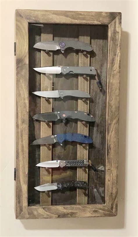 wood display case for knives.